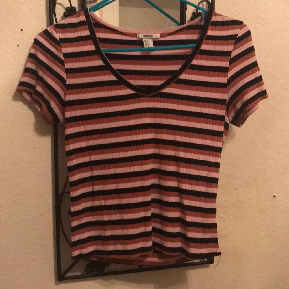 Forever 21 Pink stripped tee